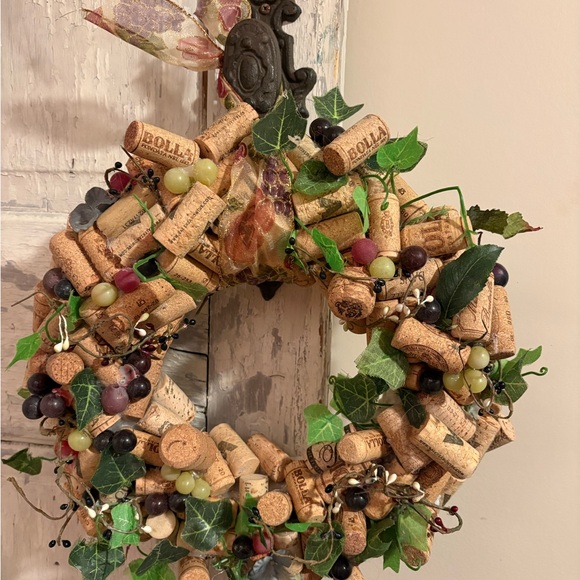 Other - Festive Cork and Greenery Holiday Wreath